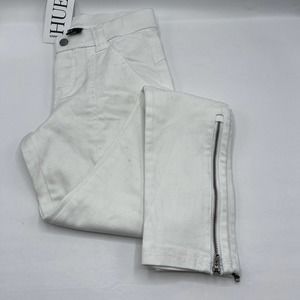Hue Women's 3 Pocket Cargo Twill Skimmer White Khaki Size XS
